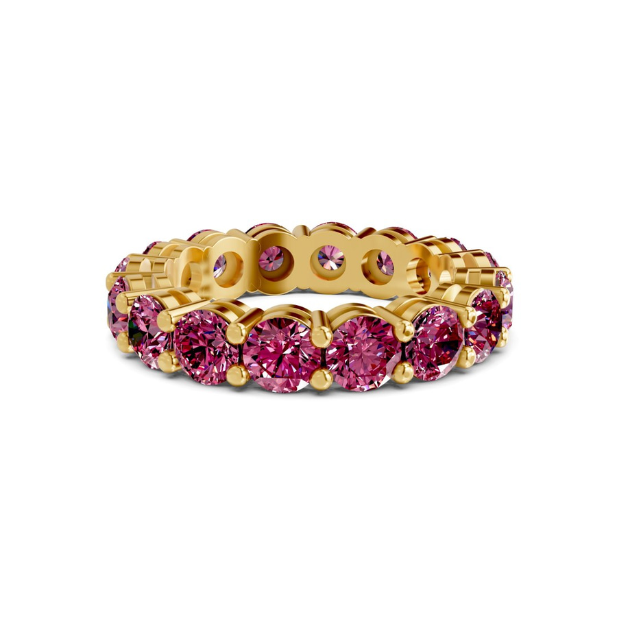 10kt Yellow Gold Elysia Round Lab Diamond Eternity Ring (3 Ct. Tw.) front image