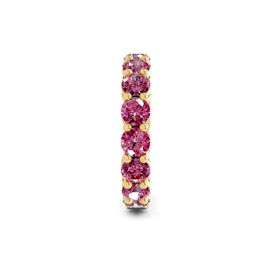 10kt Yellow Gold Elysia Round Lab Diamond Eternity Ring (1 Ct. Tw.) standing product image one