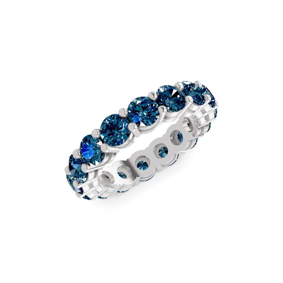 10kt White Gold Elysia Round Lab Diamond Eternity Ring (1 Ct. Tw.) side right image one