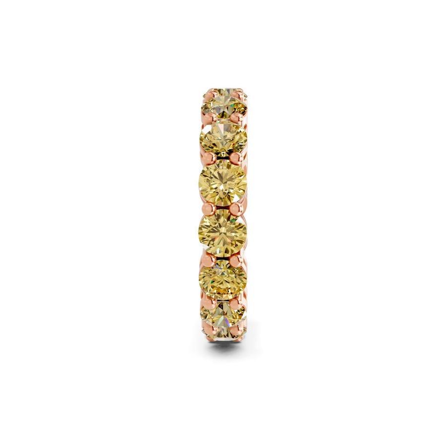 9ct Rose Gold Elysia Round Lab Diamond Eternity Ring (9 Ct. Tw.) standing product image one