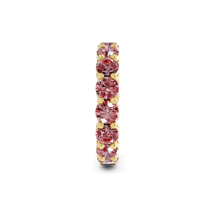 10kt Yellow Gold Elysia Round Lab Diamond Eternity Ring (4 Ct. Tw.) standing product image one