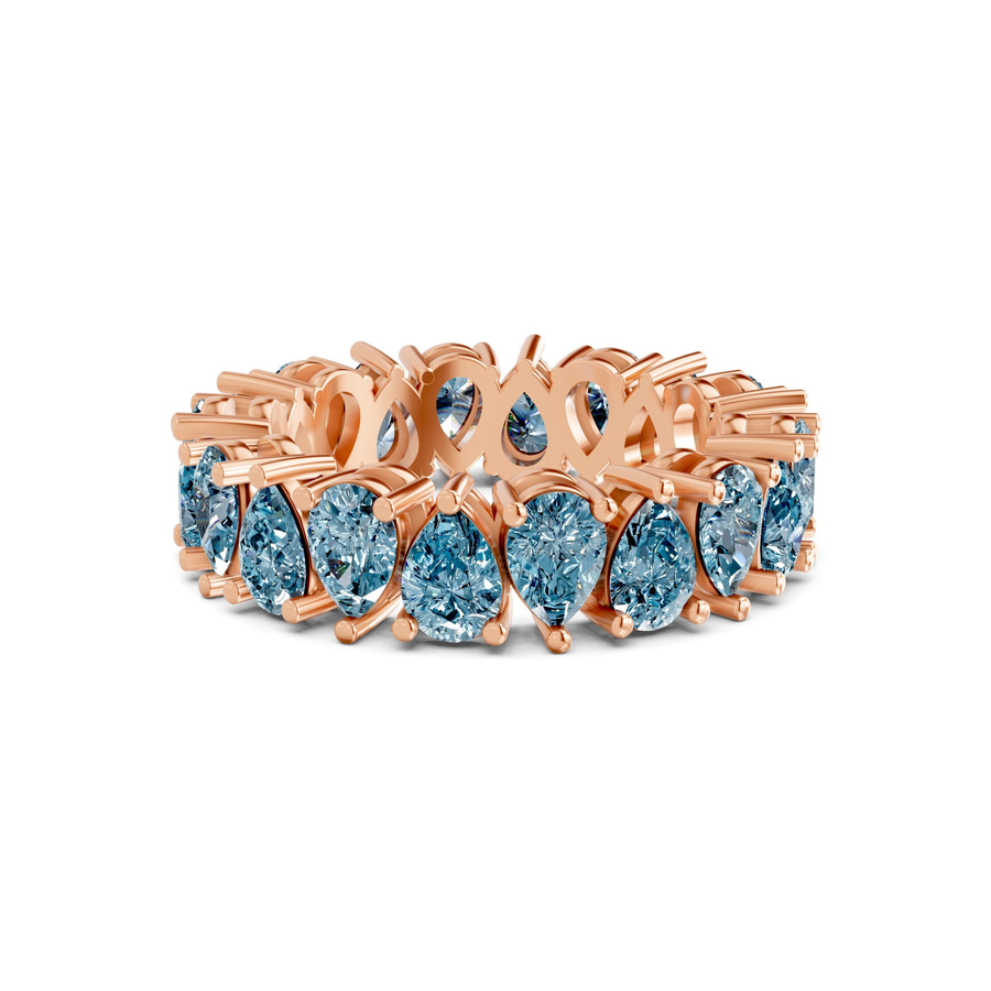 10kt Rose Gold Fable Pear Lab Diamond Eternity Ring (2 Ct. Tw.) front image