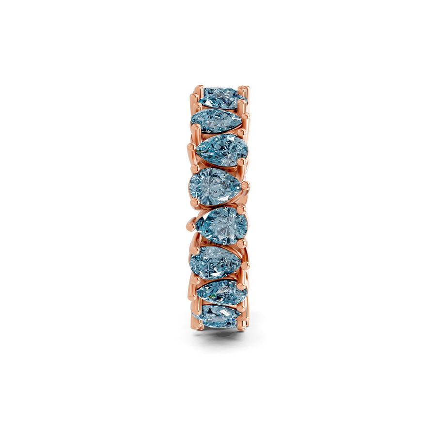 10kt Rose Gold Fable Pear Lab Diamond Eternity Ring (2 Ct. Tw.) left