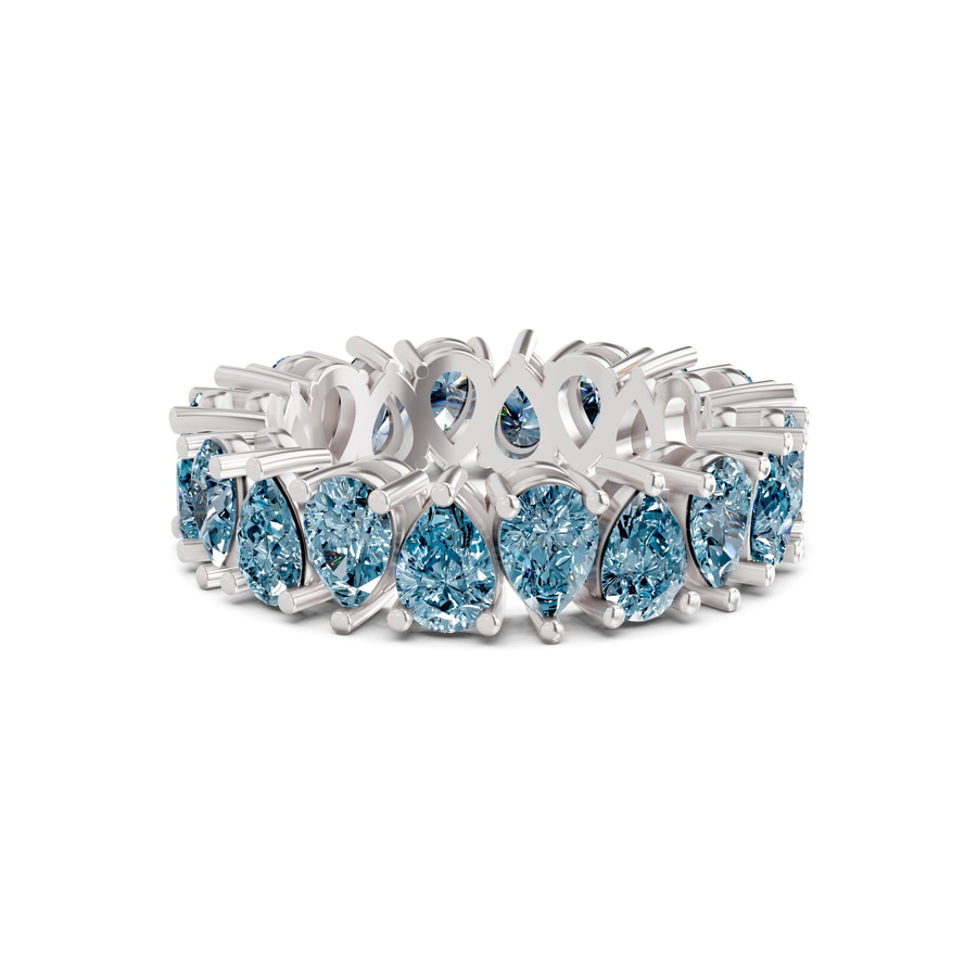 10kt White Gold Fable Pear Lab Diamond Eternity Ring (2 Ct. Tw.) front image