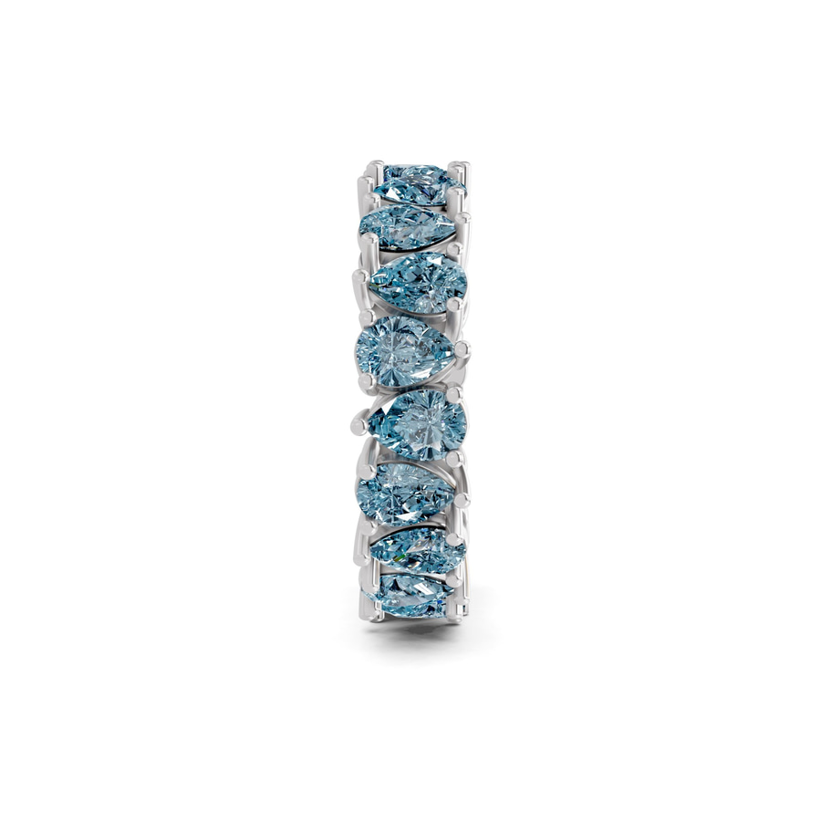 10kt White Gold Fable Pear Lab Diamond Eternity Ring (2 Ct. Tw.) left