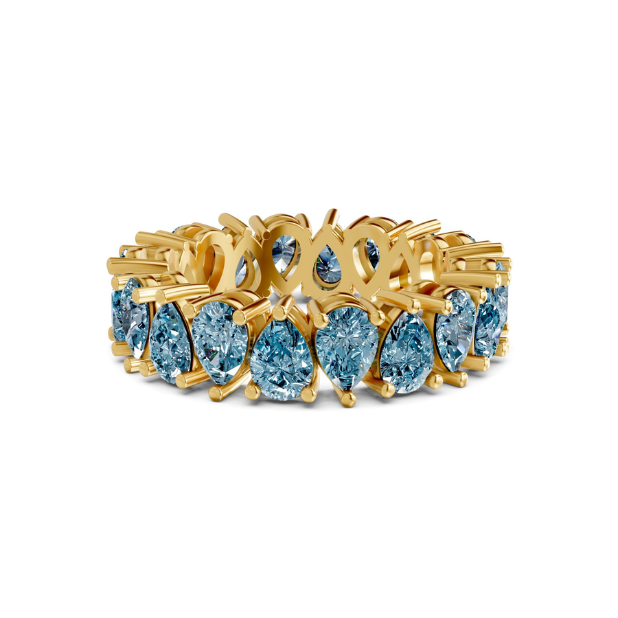 10kt Yellow Gold Fable Pear Lab Diamond Eternity Ring (8 Ct. Tw.) front image