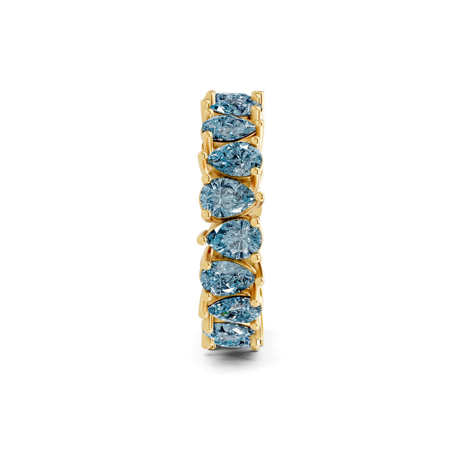 10kt Yellow Gold Fable Pear Lab Diamond Eternity Ring (8 Ct. Tw.) left