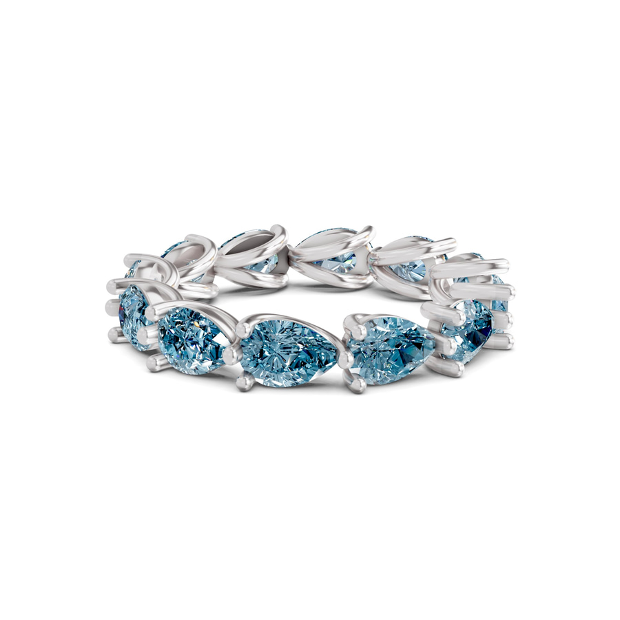 Platinum Lily Pear Lab Diamond Eternity Ring (2 Ct. Tw.) front image