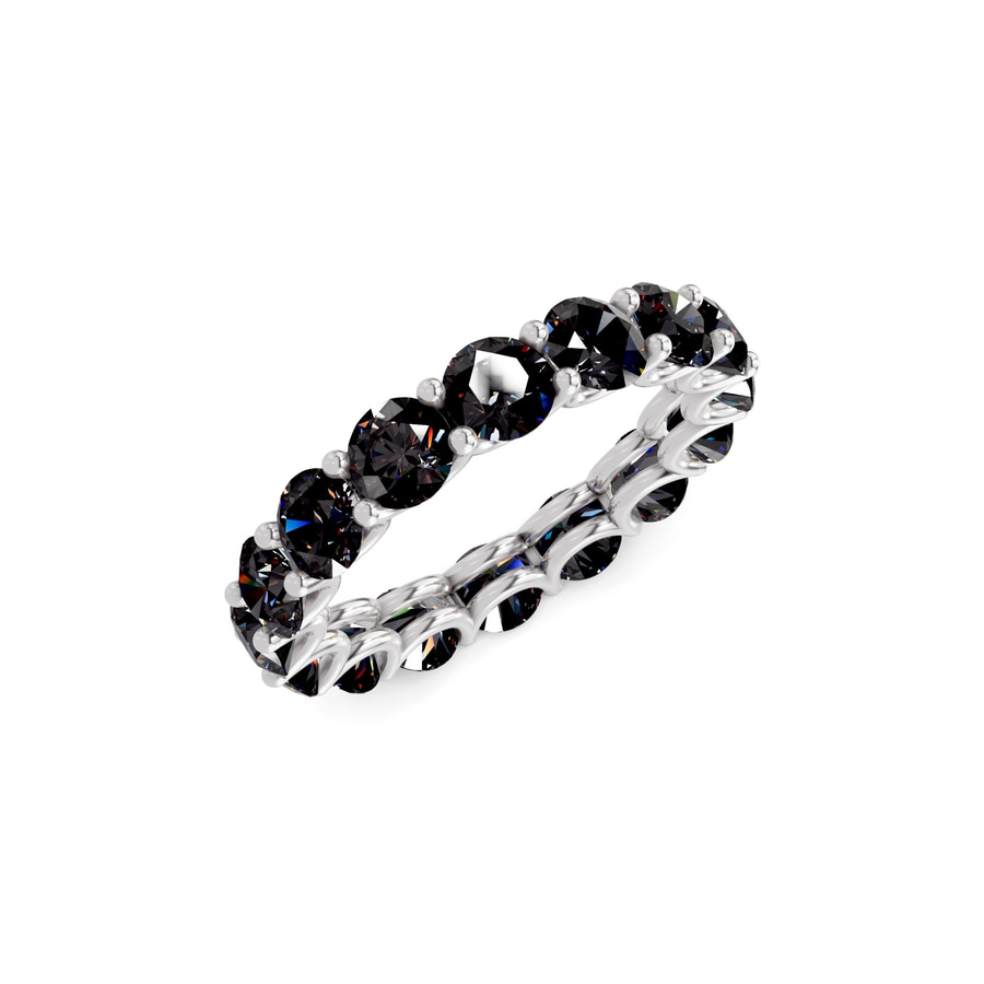 10kt White Gold Neveah Round Lab Diamond Eternity Ring (1 Ct. Tw.) right