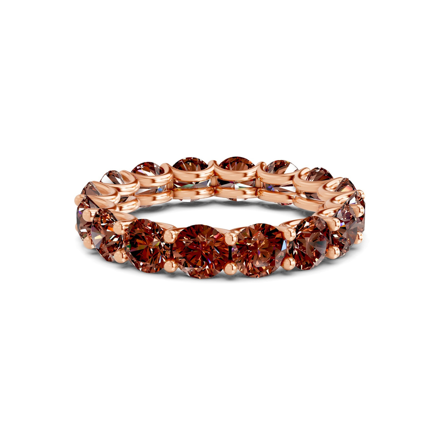 10kt Rose Gold Neveah Round Lab Diamond Eternity Ring (7 Ct. Tw.) front image
