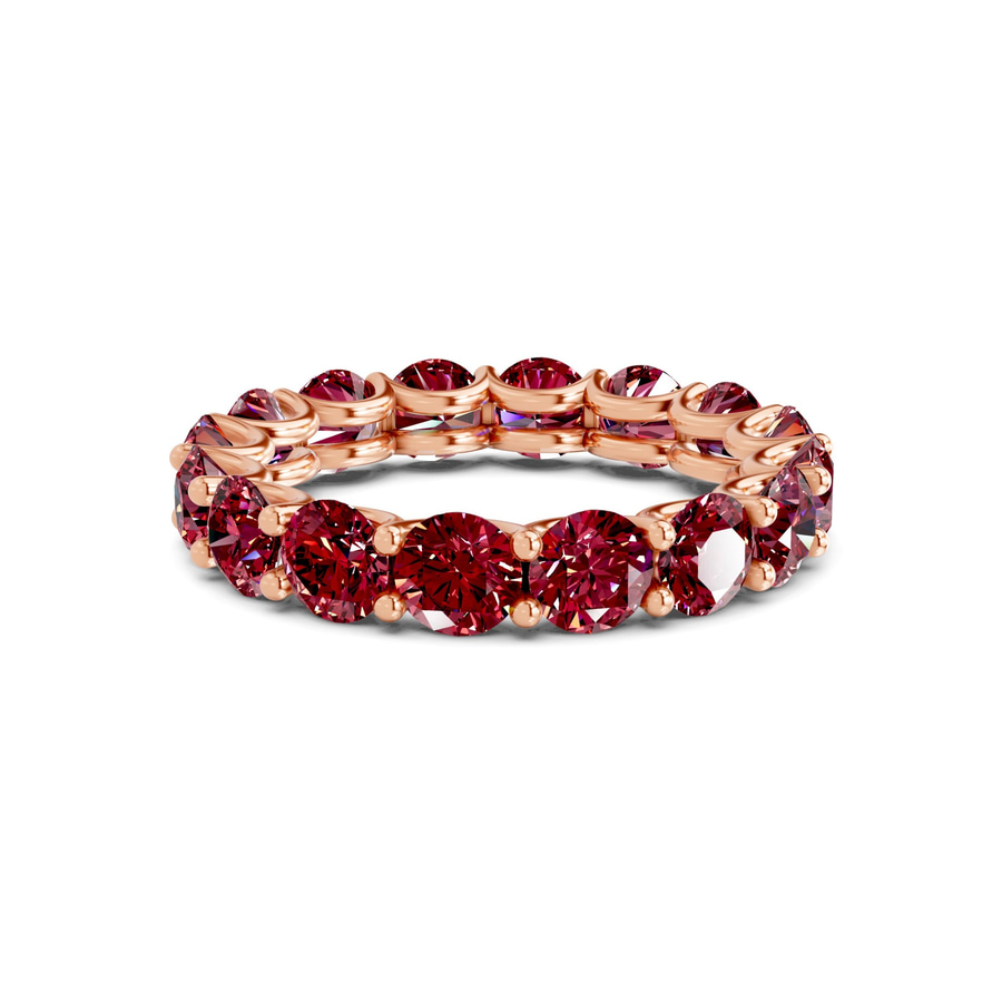 14kt Rose Gold Neveah Round Lab Diamond Eternity Ring (8 Ct. Tw.) front image