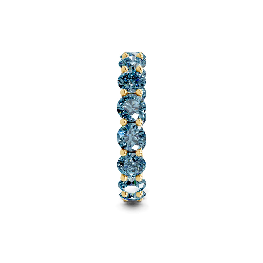10kt Yellow Gold Neveah Round Lab Diamond Eternity Ring (1 Ct. Tw.) left