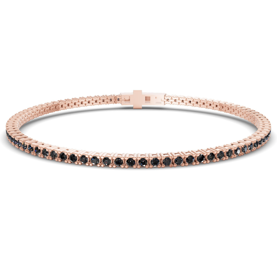 14kt Rose Gold Darcy Round Lab Diamond Tennis Bracelet (12 Ct. Tw.) front image