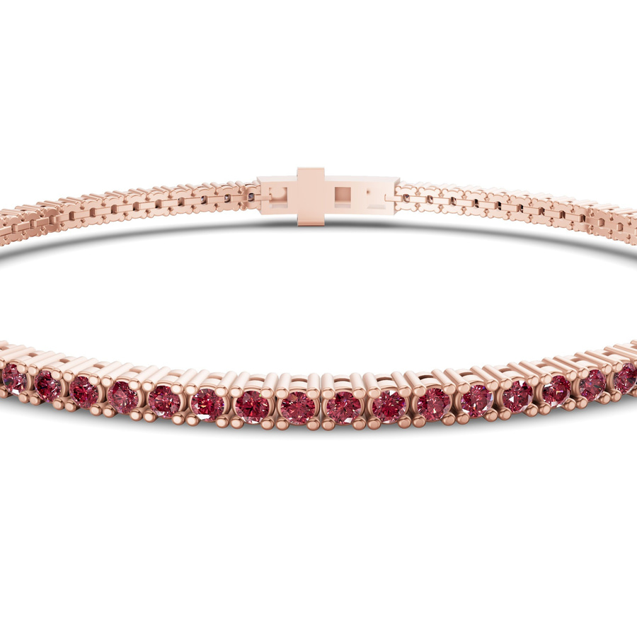14kt Rose Gold Darcy Round Lab Diamond Tennis Bracelet (7 Ct. Tw.) side right image one