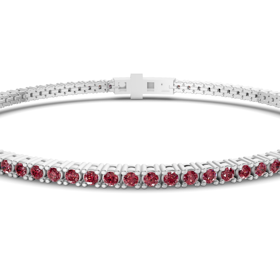 14kt White Gold Darcy Round Lab Diamond Tennis Bracelet (4 Ct. Tw.) side right image one