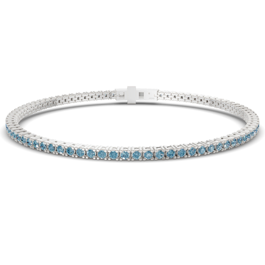 Platinum Darcy Round Lab Diamond Tennis Bracelet (7 Ct. Tw.) front image