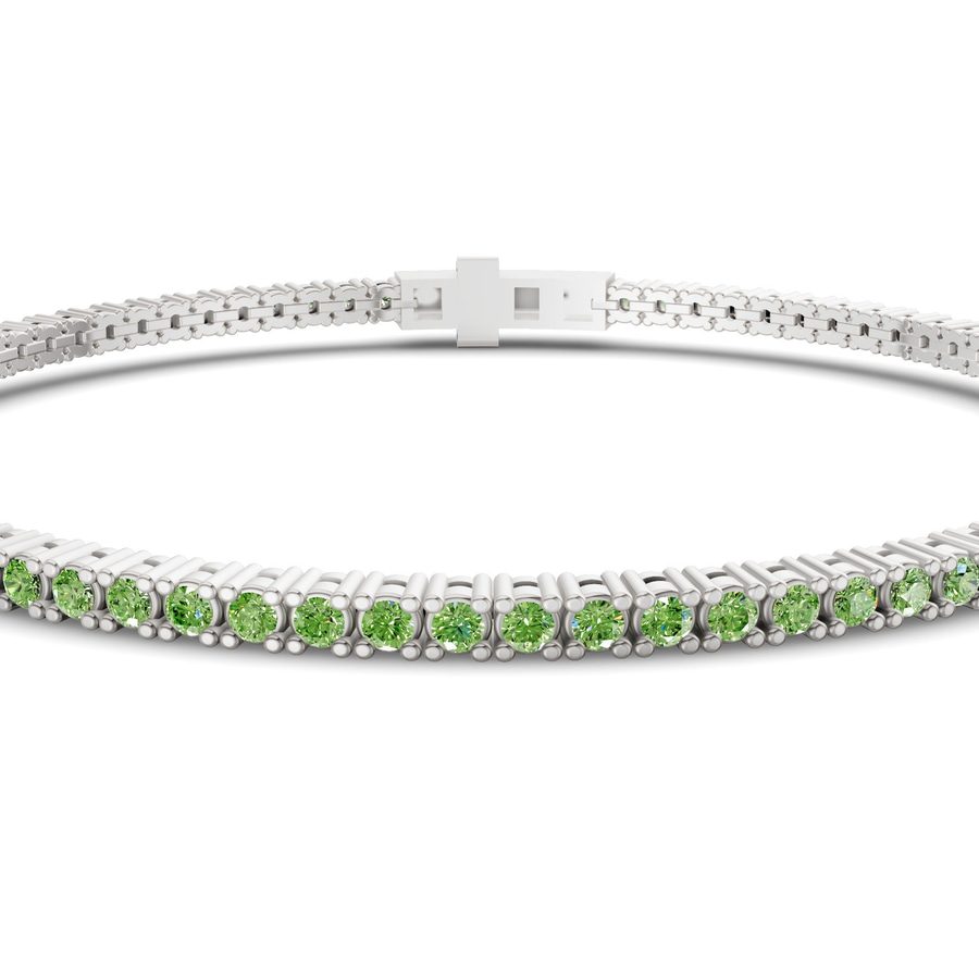 Platinum Darcy Round Lab Diamond Tennis Bracelet (25 Ct. Tw.) side right image one
