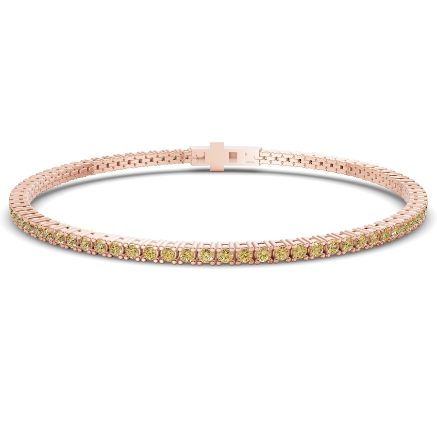 10kt Rose Gold Darcy Round Lab Diamond Tennis Bracelet (20 Ct. Tw.) front image