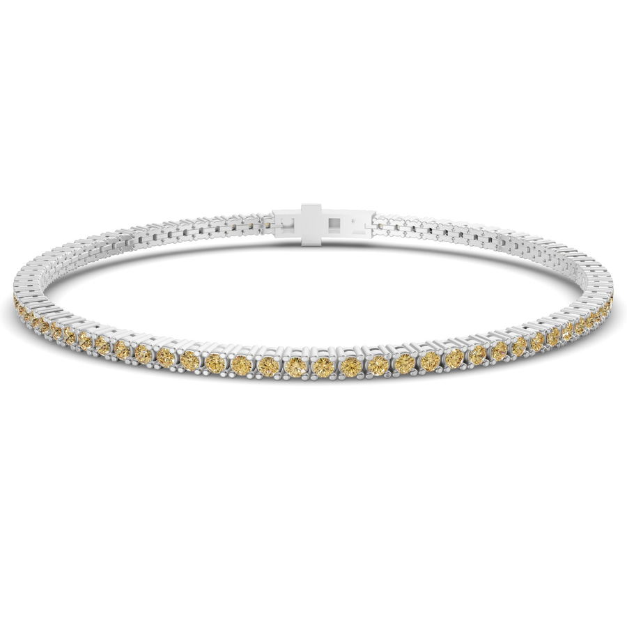Platinum Darcy Round Lab Diamond Tennis Bracelet (12 Ct. Tw.) front image