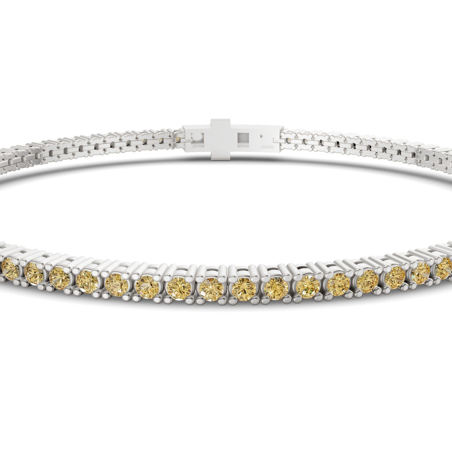 Platinum Darcy Round Lab Diamond Tennis Bracelet (12 Ct. Tw.) side right image one