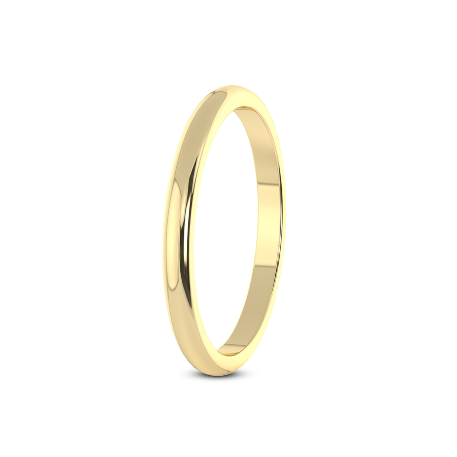 14kt Yellow Gold Timeless Love Couple Rings her left