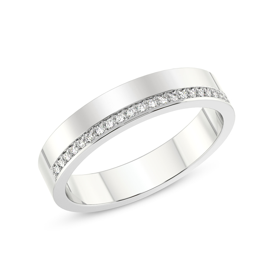 10kt White Gold Beau Couple Rings (1/10 Ct. Tw.) her top