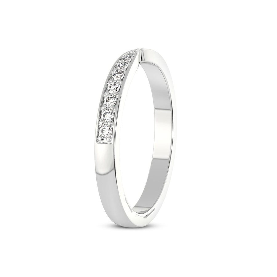 10kt White Gold Everlasting Love Couple Rings (1/5 Ct. Tw.) her left
