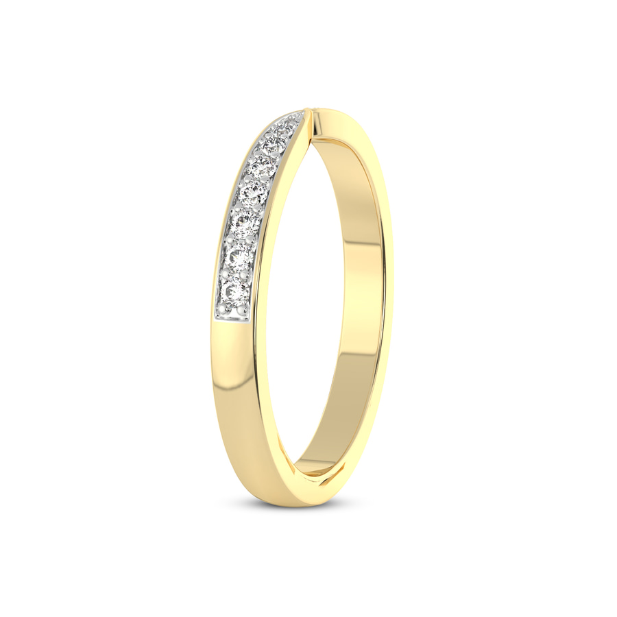 10kt Yellow Gold Everlasting Love Couple Rings (1/5 Ct. Tw.) her left