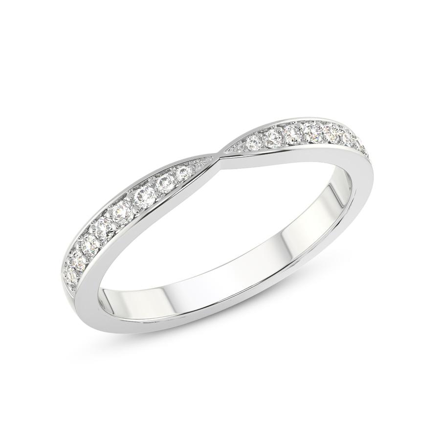 10kt White Gold Everlasting Love Couple Rings (1/5 Ct. Tw.) her top