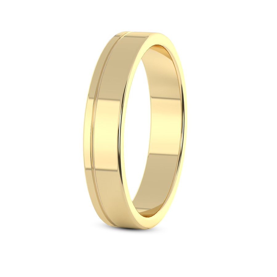10kt Yellow Gold Forever Love Couple Rings left