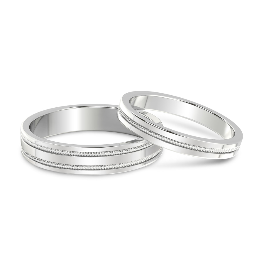 10kt White Gold Irreplaceable Love Couple Rings front image