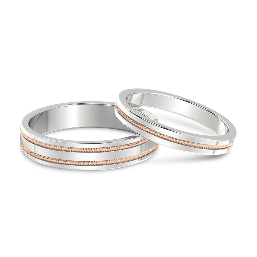18kt Rose Gold Irreplaceable Love Couple Rings front image