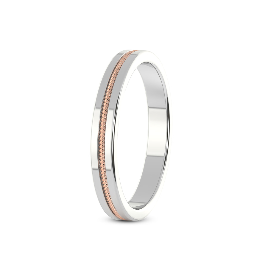 18kt Rose Gold Irreplaceable Love Couple Rings her left