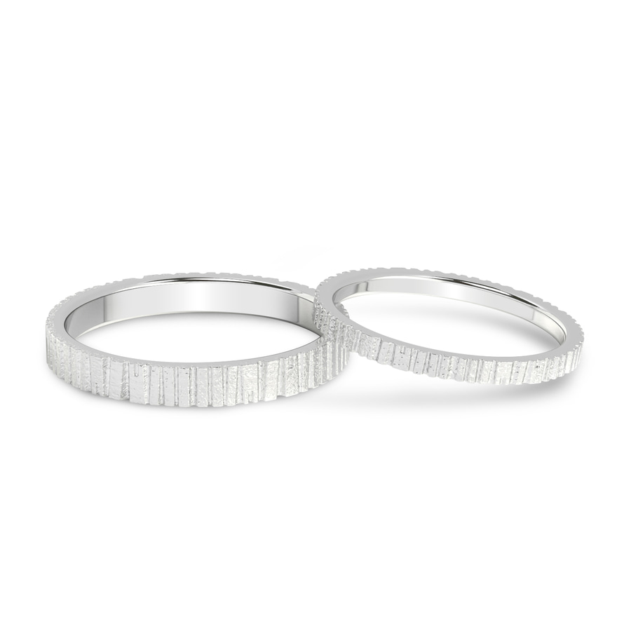 10kt White Gold Classic His & Her Couple Rings front image