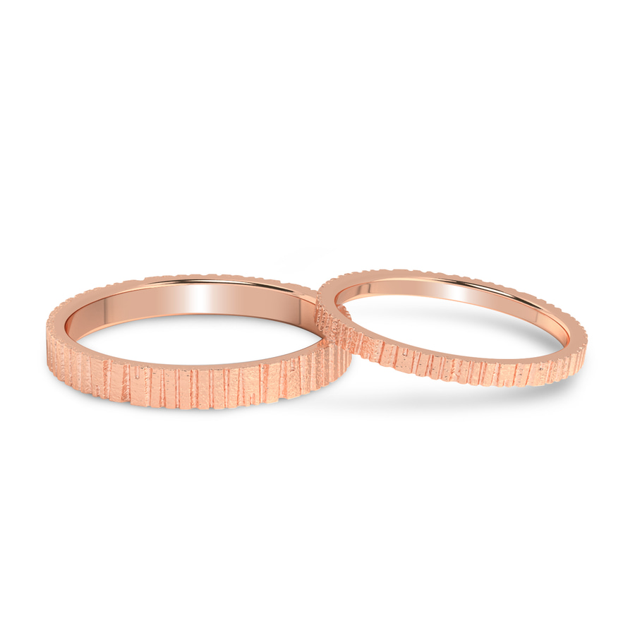 14kt Rose Gold Classic His & Her Couple Rings front image