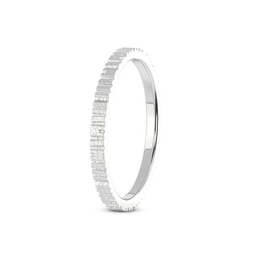 10kt White Gold Classic His & Her Couple Rings her left
