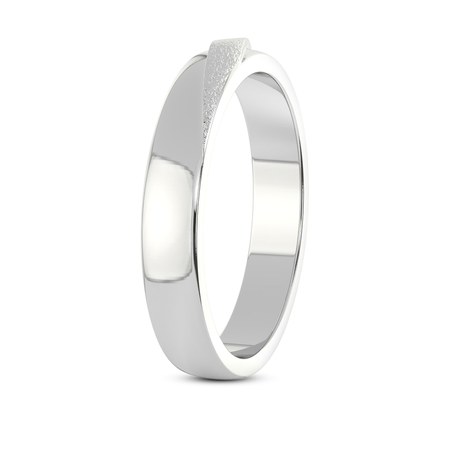 10kt White Gold Love Bond Couple Rings (1/20 Ct. Tw.) left