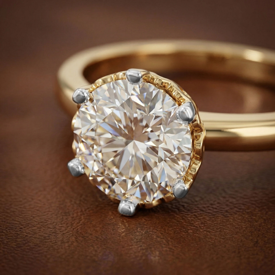 14kt Rose Gold Malissa Solitaire Lab Diamond Ring color product image one