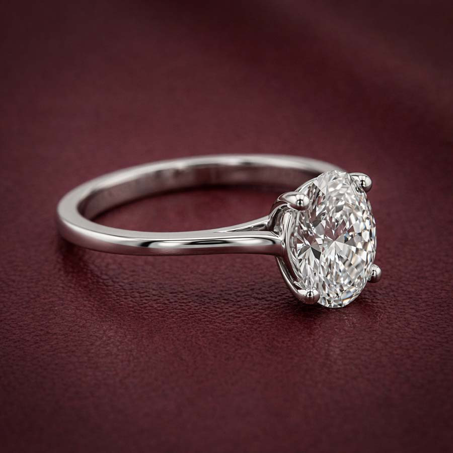 18kt Yellow Gold Teagan Solitaire 2mm Lab Diamond Ring color product image two