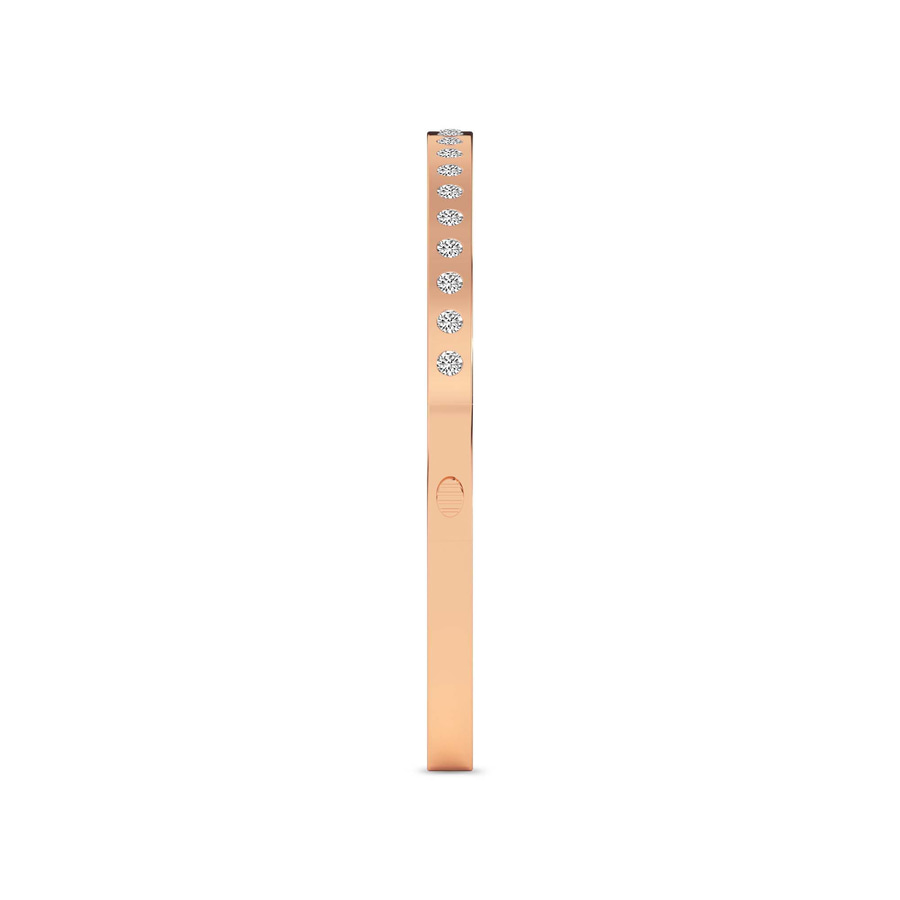 14ct Rose Gold Round Glow Classic Lab Diamond Openable Bangle Bracelet (5 Ct. Tw.) left