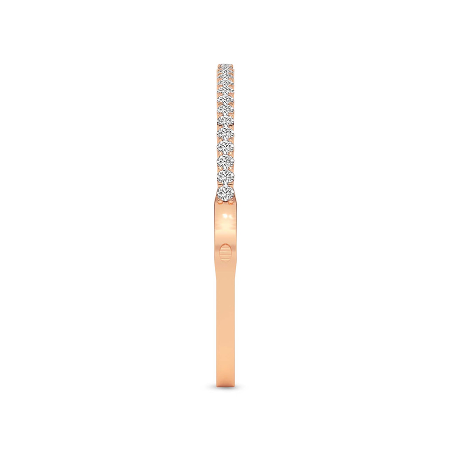 14ct Rose Gold Round Embrace Lab Diamond Openable Bangle Bracelet (3 Ct. Tw.) left