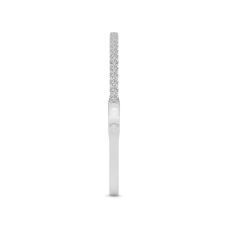 14kt White Gold Round Embrace Lab Diamond Openable Bangle Bracelet (3 Ct. Tw.) left