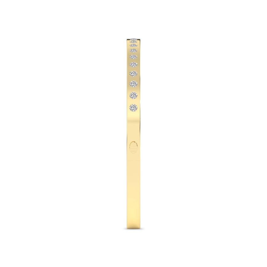14kt Yellow Gold Round Glow Classic Lab Diamond Openable Bangle Bracelet (5 Ct. Tw.) left