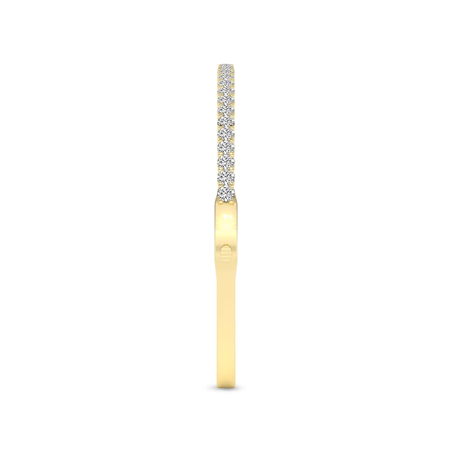 14ct Yellow Gold Round Embrace Lab Diamond Openable Bangle Bracelet (5 Ct. Tw.) left