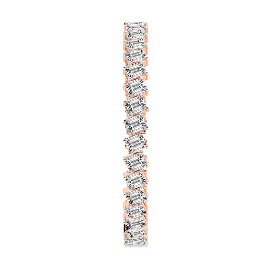 10kt Rose Gold Agatha Emerald Lab Diamond Tennis Bracelet (7 Ct. Tw.) standing product image one