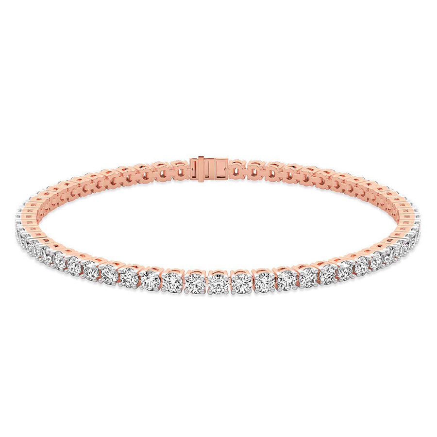 10kt Rose Gold Darcy Round Lab Diamond Tennis Bracelet (15 Ct. Tw.) side right image one