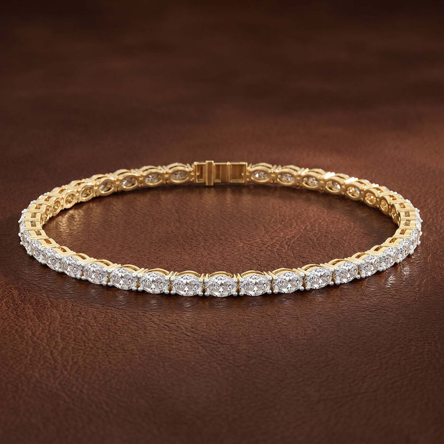 Platinum Aldea Oval Lab Diamond Tennis Bracelet (15 Ct. Tw.) color product image one