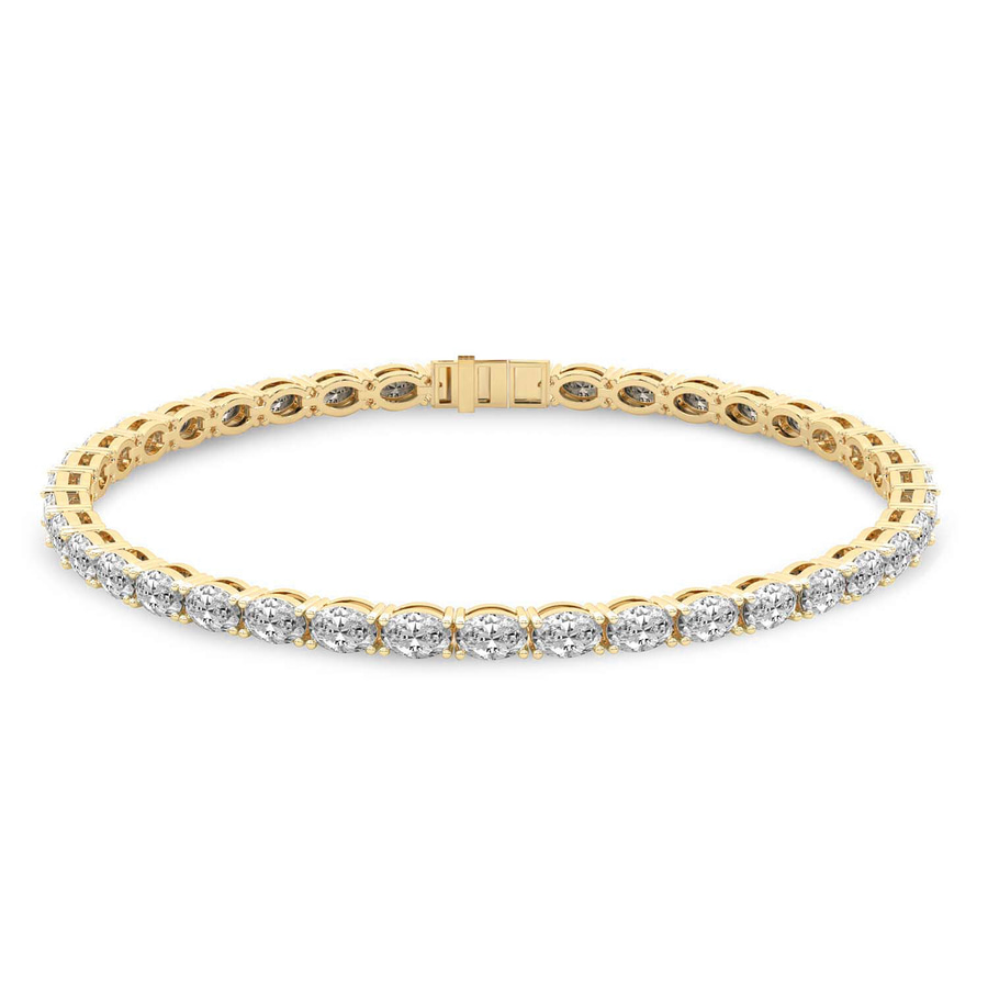 14kt Yellow Gold Aldea Oval Lab Diamond Tennis Bracelet (7 Ct. Tw.) front image