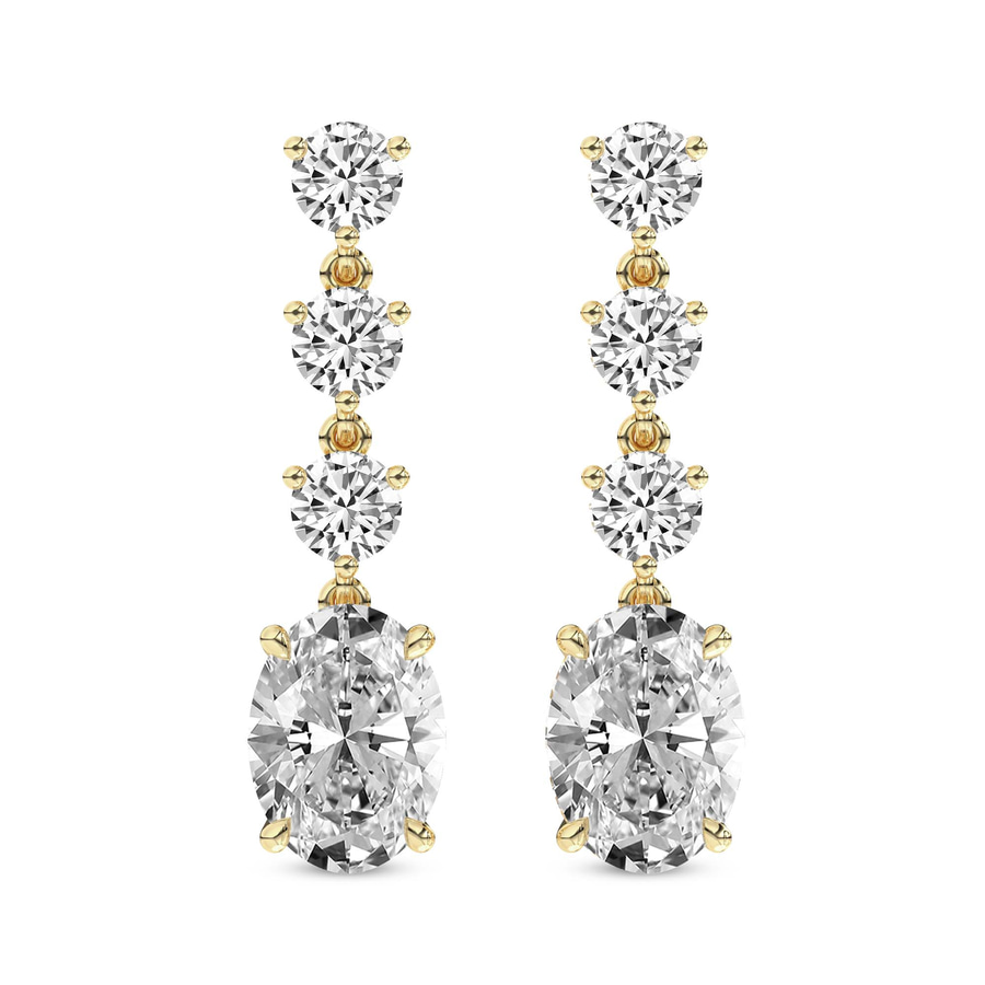 14kt Yellow Gold Elysium Fashion Lab Diamond Dangle Earrings (4 Ct. Tw.) front image