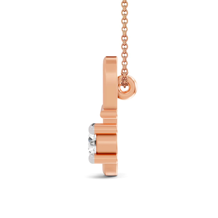 14kt Rose Gold Minimal Lab Diamond Initial A Necklace (1/5 Ct. Tw.) left
